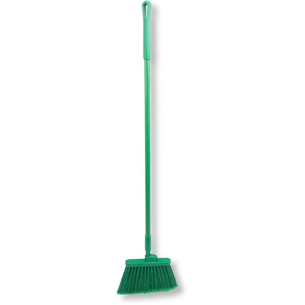 Flagged Bristle Angle Broom with Handle 56  Green